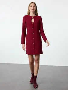 Trendyol Keyhole Neck A-Line Dress