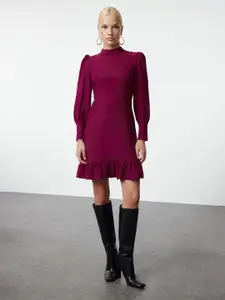 Trendyol Puff Sleeve Fit & Flare Dress