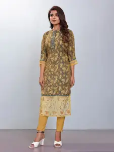 JIVORA Women Floral Printed Round Neck Kurta