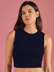 DressBerry Women Self Design Round Neck Top