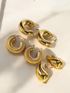 Jewels Galaxy Contemporary Half Hoop Earrings