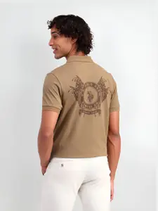 U.S. Polo Assn. Denim Co. Men Brand Logo Printed Polo Collar T-shirt