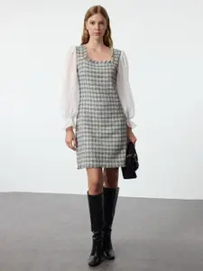 Trendyol Checked A-Line Dress