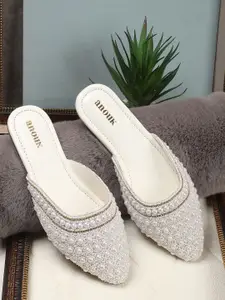 Anouk Women Embellished Ethnic Mules Flats