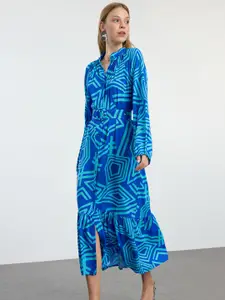Trendyol Tropical Print Midi Dress