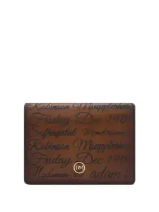 Da Milano Men Typography Printed Leather Two Fold Wallet
