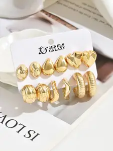 Jewels Galaxy Contemporary Half Hoop Earrings