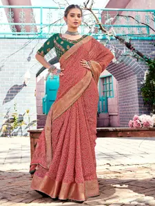 Saree mall Bandhani Woven Design Zari Bandhani Sarees