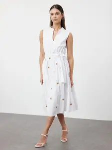 Trendyol Striped Fit & Flare Midi Dress