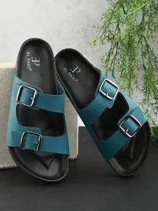 El Paso Women Open Toe Flats with Buckles