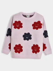 MiArcus Girls Floral Pullover