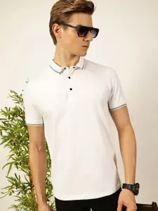 Thomas Scott Men Solid Polo Collar Cotton T-shirt