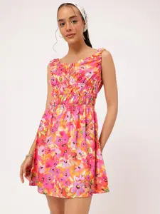 DressBerry Smocked A-Line Mini Dress