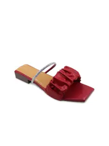 DressBerry Women Embellished Open Toe Flats