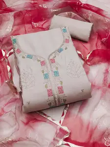 KIMISHA Embroidered Unstitched Dress Material