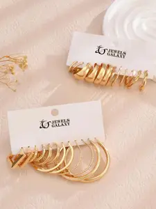 Jewels Galaxy Contemporary Half Hoop Earrings