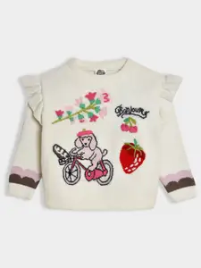 MiArcus Printed Full Sleeves Sweater