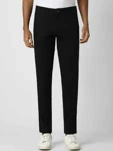 Van Heusen Sport Men Solid Mid-Rise Slim Fit Regular Trousers