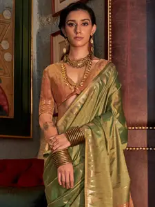 Mitera Woven Design Ethnic Motifs Zari Banarasi Saree