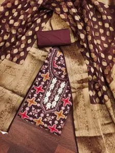 KIMISHA Embellished Organza Unstitched Dress Material