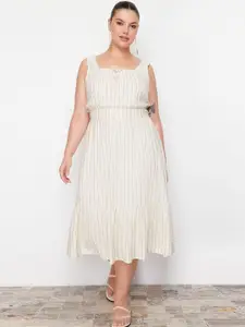 Trendyol Striped Fit & Flare Midi Dress