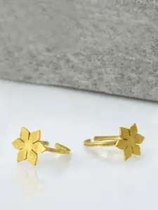 Goldnera Floral Charm Ethnic Adjustable Toe Rings