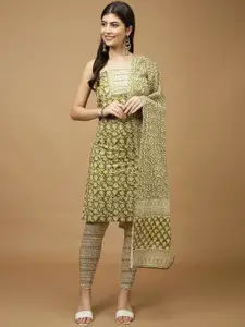 Meena Bazaar Printed Unstitched Dress Material