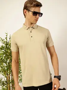 Thomas Scott Men Solid Polo Collar Pure Cotton T-shirt