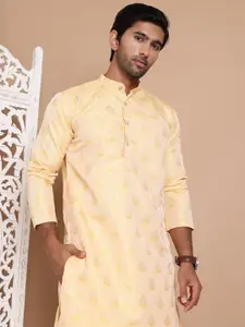 Anouk Men Floral Printed Regular Pure Cotton Kurta with Pyjamas