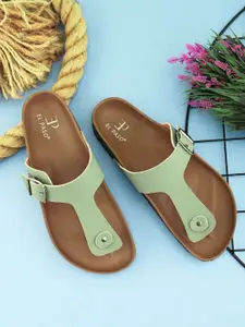 El Paso Women Synthetic Open Toe Flats