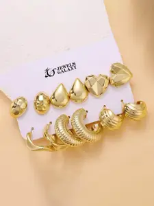 Jewels Galaxy Contemporary Half Hoop Earrings