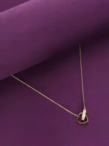 KAI JEWEL 92.5 Sterling Silver Gold-Plated Cubic Zirconia Necklace