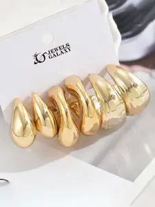 Jewels Galaxy Contemporary Half Hoop Earrings