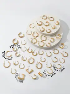 Jewels Galaxy Contemporary Half Hoop Earrings