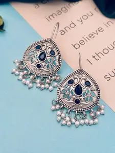 Sangria Silver Plated Beaded Earrings