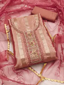 KIMISHA Organza Unstitched Dress Material