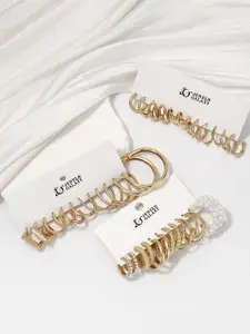 Jewels Galaxy Contemporary Half Hoop Earrings