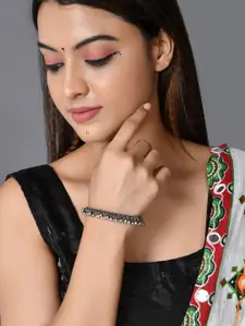 Sangria Nrityotsava Ashi Silver Plated Ghungroo Bangle