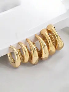 Jewels Galaxy Contemporary Half Hoop Earrings