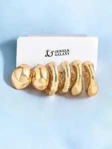 Jewels Galaxy Contemporary Half Hoop Earrings