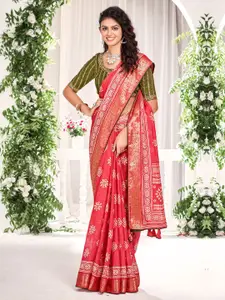 Saree mall Ethnic Motifs Zari Silk Blend Sarees
