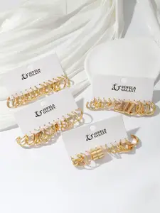 Jewels Galaxy Contemporary Half Hoop Earrings