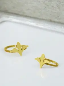 Goldnera Leaf Ethnic Toe Rings
