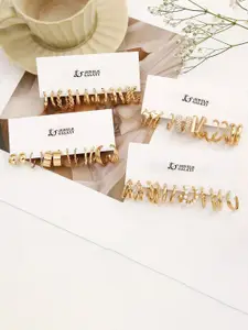 Jewels Galaxy Contemporary Half Hoop Earrings