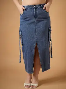 SASSAFRAS Curve Pencil Midi Skirt