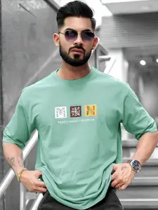 Maniac Men Typography Printed Round Neck Pure Cotton T-shirt