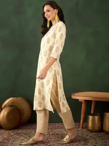 Sangria Printed Straight Kurtas