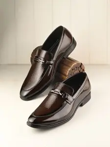 Mactree Men Textured Formal Slip-Ons