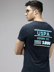 U.S. Polo Assn. Denim Co. Brand Logo Printed Pure Cotton Slim Fit T-shirt