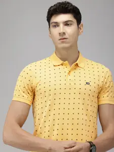 Arrow Printed Polo Collar Pure Cotton T-shirt